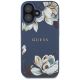 3. Guess Grained Printed Flower Pattern MagSafe case for iPhone 16 blue
