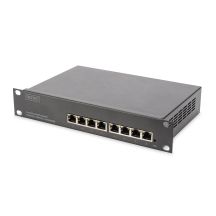 Layer 2 managed network switch 10" 8xRJ45 10/100/1000 Mb/s