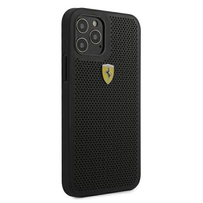 4. Ferrari FESPEHCP12MBK iPhone 12/12 Pro 6.1" black/black hardcase On Track Perforated