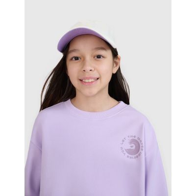 2. Girls' sweatshirt without a hood, 4F 4FJWSS25TSWSF1504-52S