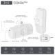 12. Wozinsky WF16-YLS 5000mAh 15W Lightning Mini Power Bank with Built-in USB-C Cable and Apple Watch Charger - White