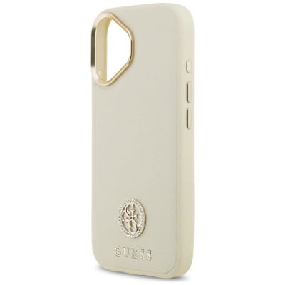 6. Guess Grained Strass Logo MagSafe case for iPhone 17 - beige