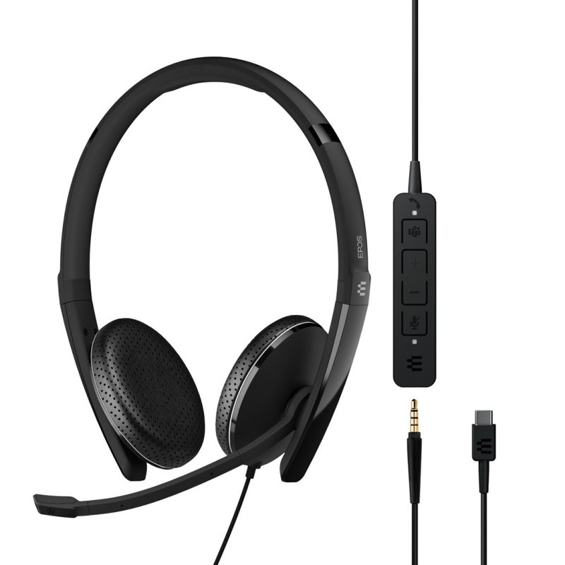 19. Epos Adapt 165T USB-C II Wired On-Ear Headphones