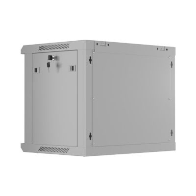 11. Lanberg 19" 9U 600X450 gray wall-mounted rack cabinet with perforated doors (flat pack)