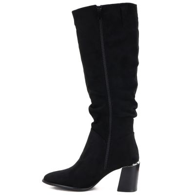 3. Black women’s block-heel boots Jezzi MR2623-7