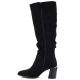 3. Black women’s block-heel boots Jezzi MR2623-7
