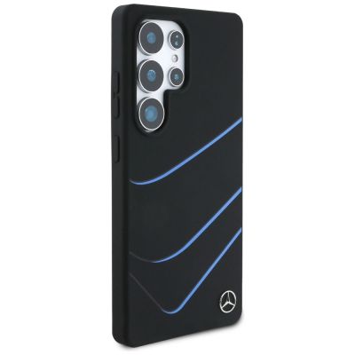 4. Mercedes Silicone Contrasted Curves MagSafe Case for Samsung Galaxy S25 Ultra - Black