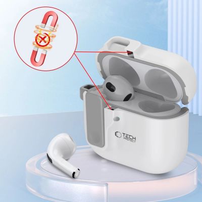 6. Tech-Protect Slim Hook Case for AirPods 4 - White