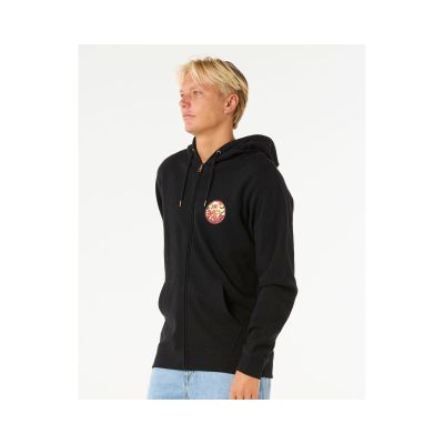 5. RIP CURL Wettie Passage Icon Zip Thru sweatshirt black