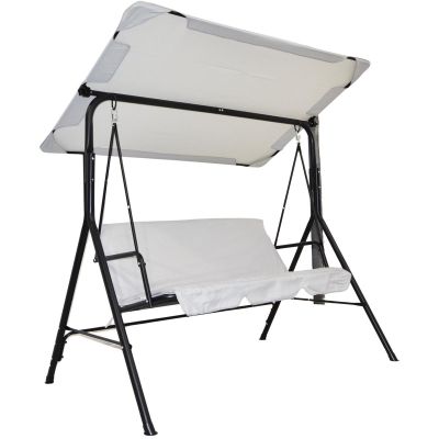 16. 3-SEATER GREY GARDEN AND BALCONY SWING