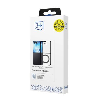3. 3mk Satin Armor Case+ Flip for Samsung Galaxy Z Flip 8 - transparent