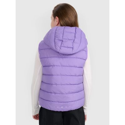 6. Girls' down vest with synthetic filling 4F 4FJRAW25TVJAF322-51S