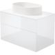 Washbasin cabinet with granite washbasin - 55x35 cm