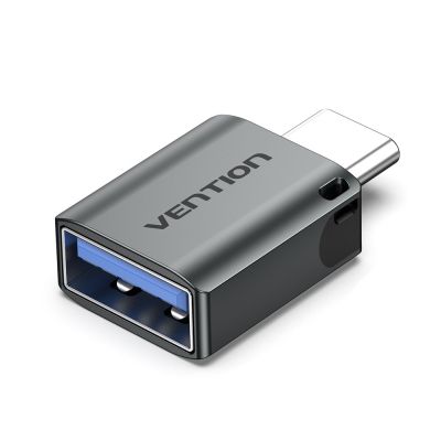 6. Vention USB-C to USB-A Gray Aluminum Alloy OTG Adapter USB 3.0