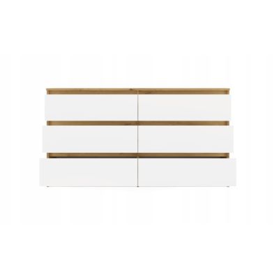 6. M6 MALWA CHEST OF DRAWERS 140 CM 6 DRAWERS ART/WHITE SET