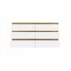 6. M6 MALWA CHEST OF DRAWERS 140 CM 6 DRAWERS ART/WHITE SET