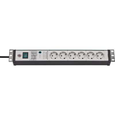 2. Brennenstuhl 1156057696 3 m power strip 6 x network sockets Indoor Black, Light Gray