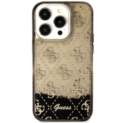 3. Guess GUHCP14LLC4PSGK iPhone 14 Pro 6.1" black/black hardcase Liquid Glitter 4G Transculent