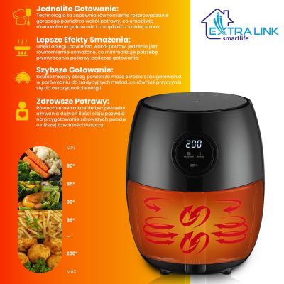 44. Extralink Smart Life Air Fryer SJ-200 2L