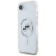 2. Karl Lagerfeld IML Metal Karl & Choupette Heads MagSafe iPhone 16e Case - White