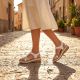 9. Rieker V0919-80 women's white wedge sandals