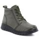 Comfortable Khaki Leather Ankle Boots for Women T.Sokolski OL67-1