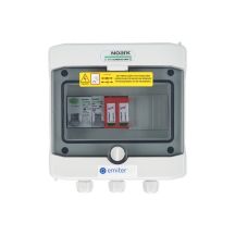 Hermetic IP65 EMITER AC connection switchboard with Dehn type 2 AC surge arrester, 16A 1-F, RCD type A 40A/300mA