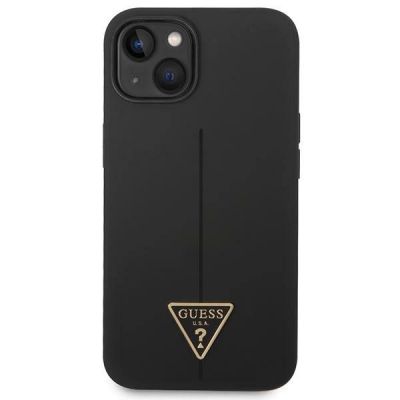 3. Guess GUHCP14SSLTGK iPhone 14 6.1" black/black hardcase Silicone Triangle