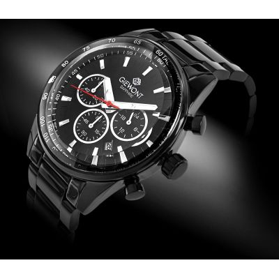 2. Men's Watch Giewont Chronograph Sapphire Black GW9140-B2
