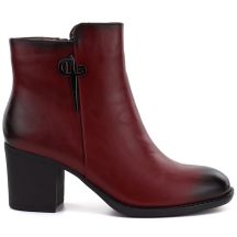 Red high-heeled women's ankle boots M.Daszyński SA250-4