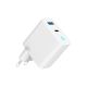 3. GEMBIRD 2-PORT GAN (PD) USB (A+C) FAST WALL CHARGER, 30W, LED, WHITE