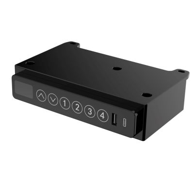 14. Activejet ET119W-C Electric Height Adjustable Desk, Black. Tabletop dimensions: 140 x 70 cm.