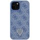 3. Guess GUHCP15SP4TDPB iPhone 15 6.1" blue/blue hardcase Leather 4G Triangle Strass