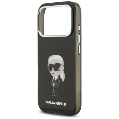 6. Karl Lagerfeld IML Aquarelle Karl & Logo MagSafe Case for iPhone 17 Pro - Black