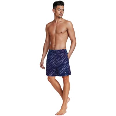 6. Nike Breaker Swoosh Link Midnig Navy-Pink-Purple Swim Shorts NESSG577 440