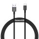 Baseus Superior USB - USB Typ C fast charging data cable 66 W (11 V / 6 A) Huawei SuperCharge SCP 1 m black (CATYS-01)