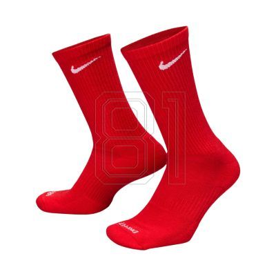 2. Nike Everyday Plus Cushioned Socks 3 Pairs Red, White, Navy SX6888 996