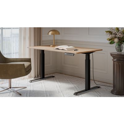 3. Desk with electric height adjustment MOON LONG 150x80x72-120 black/wotan