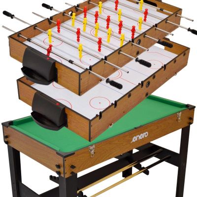 16. 3-in-1 WOODEN TABLE FOR FOOTBALL, BILLIARDS, AIR HOOKUP 121x61x81CM