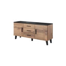 Chest of drawers LOTTA 150 2D3S wotan + matt black