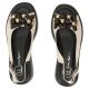 5. Women's gold leather wedge sandals Filippo DS7577