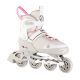 NH18188A 2-in-1 GREY-PINK SIZE M (34–38) INLINE SKATES WITH REPLACEABLE HOCKEY BLADE