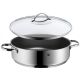 2. WMF 0761406380 Coated braising pan 28 cm, rim, glass lid