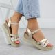 2. Women's gold wedge sandals Vinceza 15358