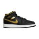 Air Jordan 1 Mid Junior (GS) Basketball Shoe Black/Metallic Gold - DQ8423-071
