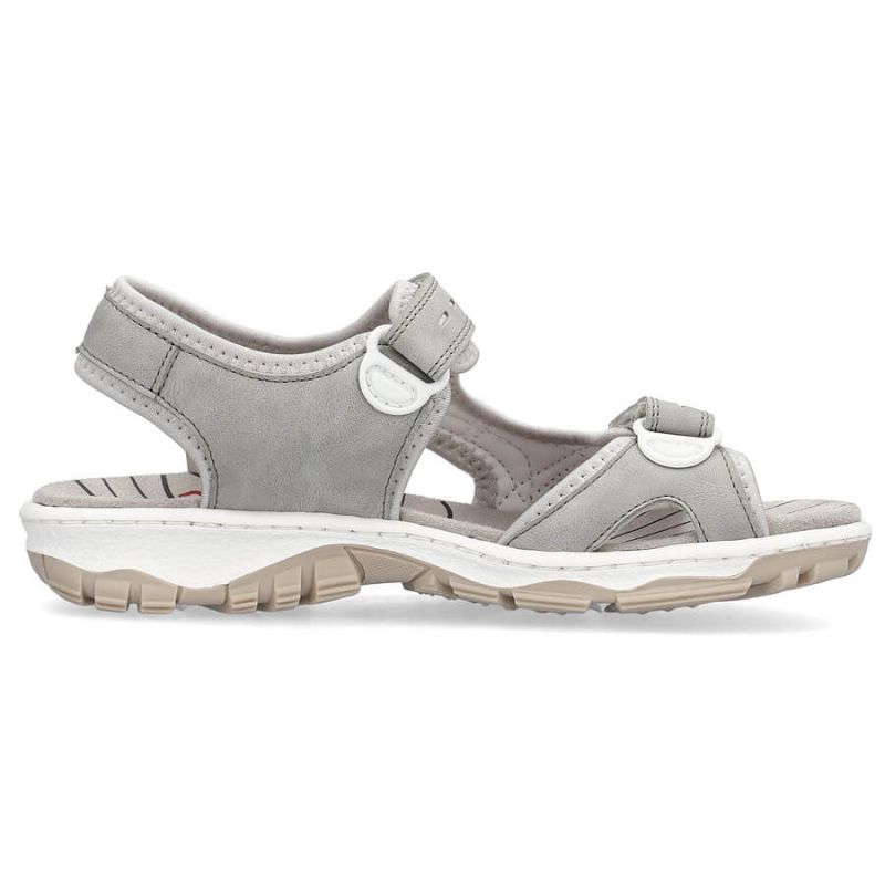 10. Comfortable Rieker W RKR674 sandals gray
