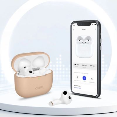5. Tech-Protect Silicone Case for Apple AirPods 4 - Gray
