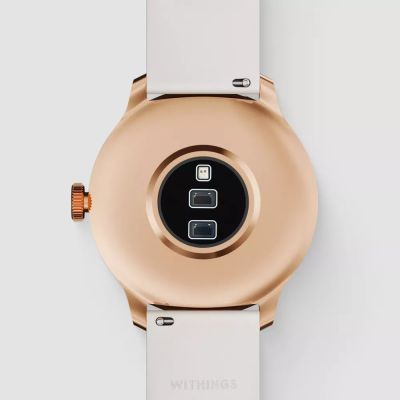 2. Withings Scanwatch Light - a watch with ECG function, heart rate and SPO2 measurement, as well as physical activity and sleep tracking (37mm, rose gold-sand)