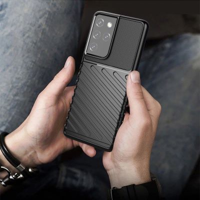 7. Thunder Case for Samsung Galaxy S23 Ultra silicone armor case blue