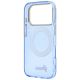 8. Guess IML Ring Stand 360 Script Metal Logo MagSafe Case for iPhone 17 Pro / 18 Pro - Light Blue